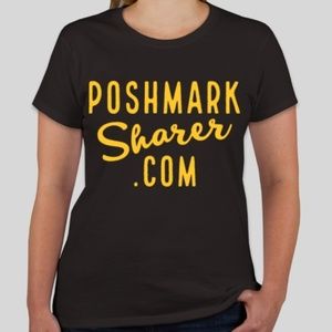 Poshmark Sharer Metallic Gold/Blk T-Shirt NWT